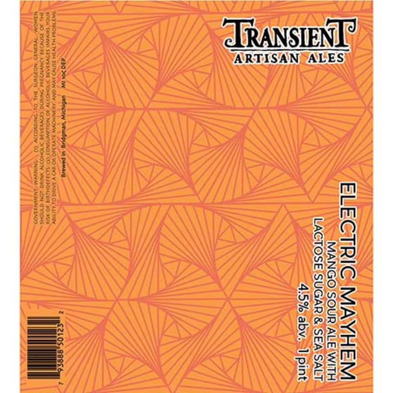 Transient Artisan Ales Electric Mayhem Sour 16OZ SINGLE CAN