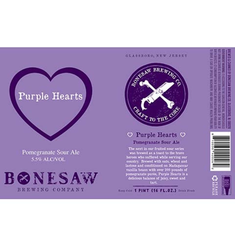 Bonesaw Purple Hearts Pomegranate Sour Ale 16OZ SINGLE CAN
