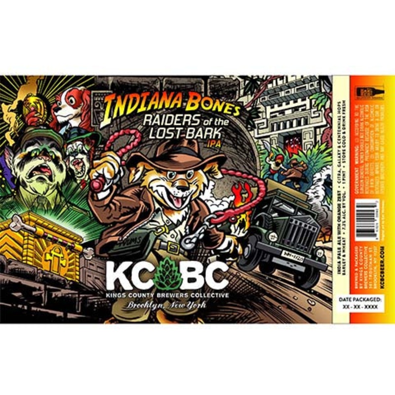Kings County Brewers Collective Indiana Bones Raiders of the Lost Bark IPA 16OZ SINGLE CAN