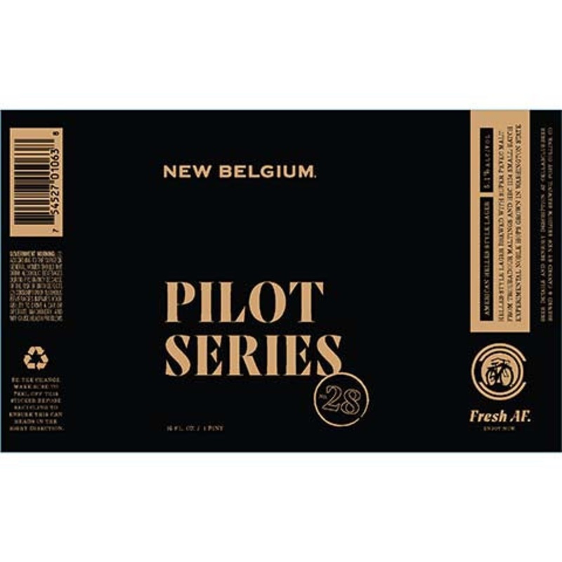 New Belgium Pilot Series No. 28 Helles Lager 16OZ SINGLE CAN