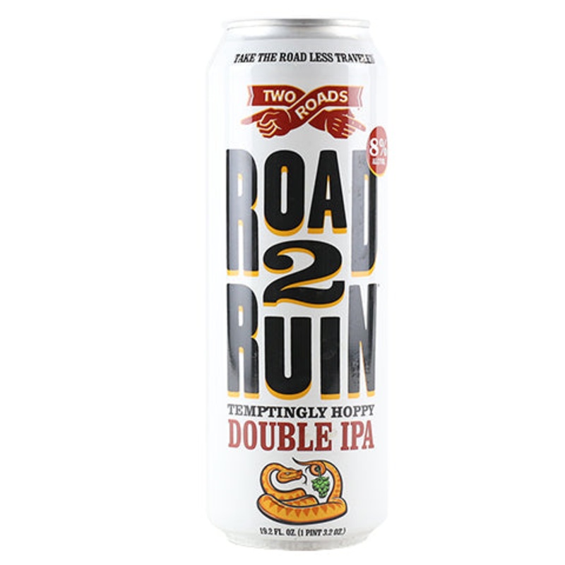 Two Roads Road 2 Ruin Double IPA 19.2OZ SINGLE CAN