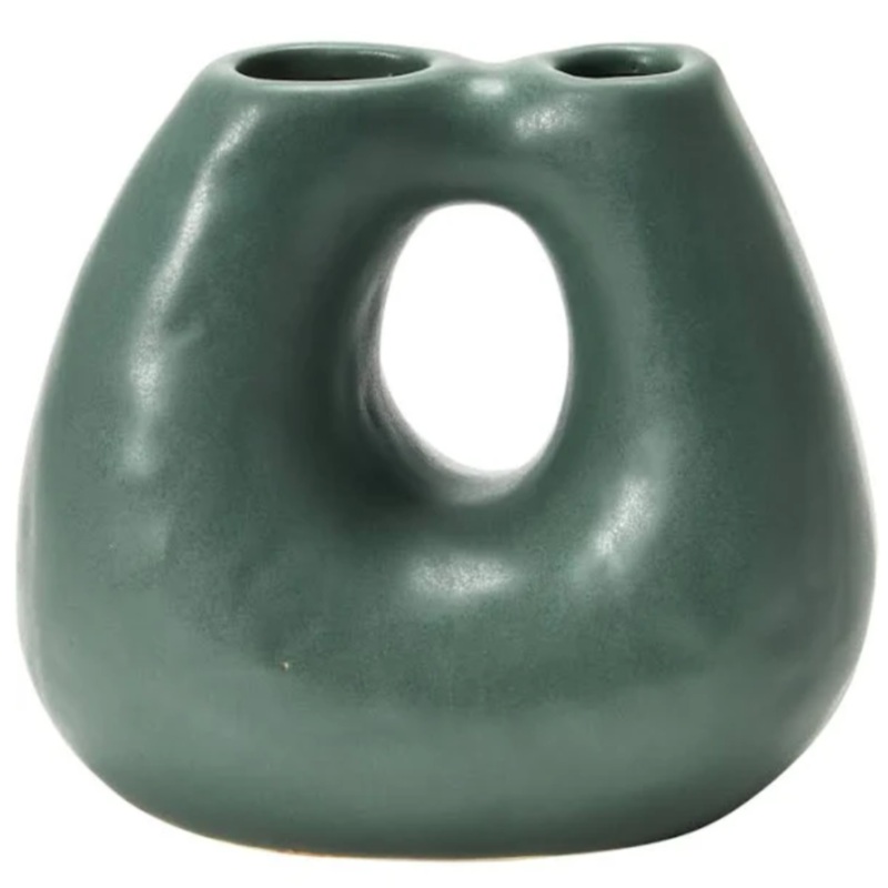 Teal Terracotta Vase