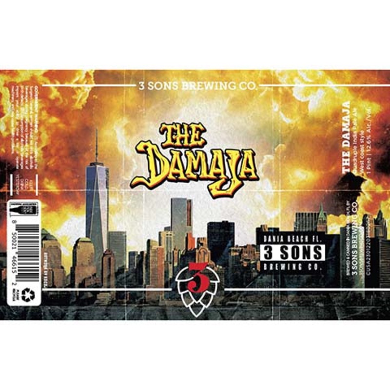 3 Sons The Damaja Quadruple IPA 16OZ SINGLE CAN