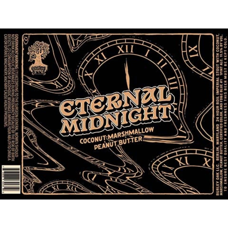 Burley Oak Eternal Midnight Coconut Marshmallow Peanut Butter Imperial Stout 16OZ SINGLE CAN