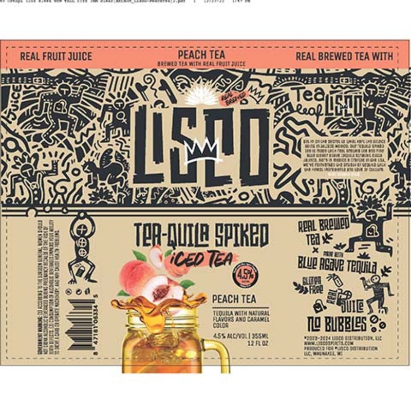 Lisco Peach Tea 12OZ SINGLE CAN
