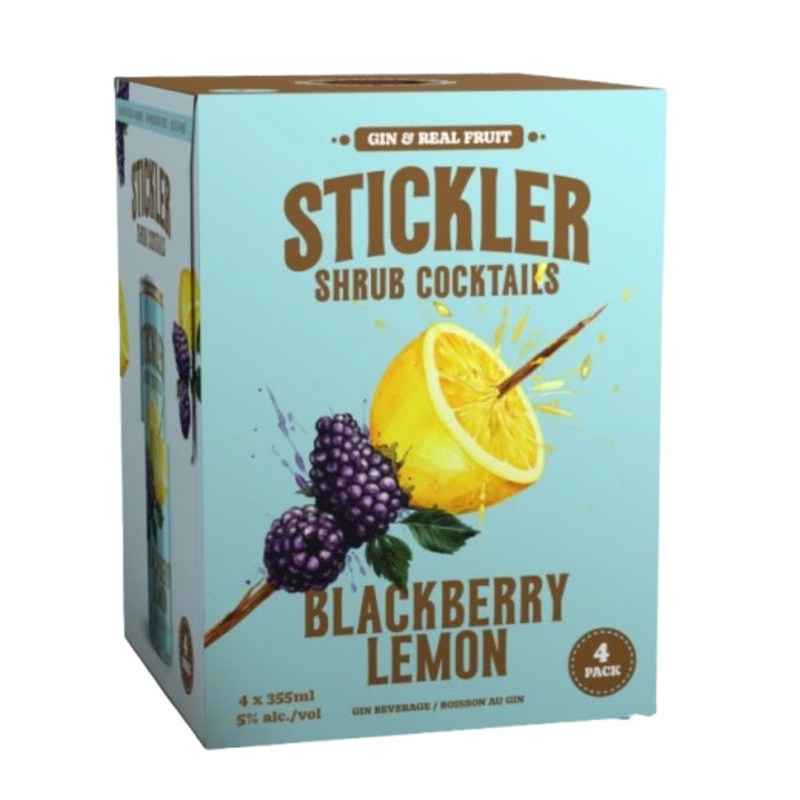 STICKLER BLACKBERRY LEMON 355ML 4PK CAN @ St. Albert [1054411] 1420 ml