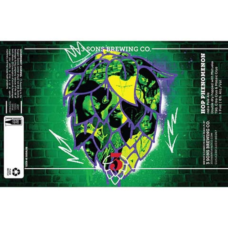 3 Sons Hop Phenomenon IPA 16OZ SINGLE CAN