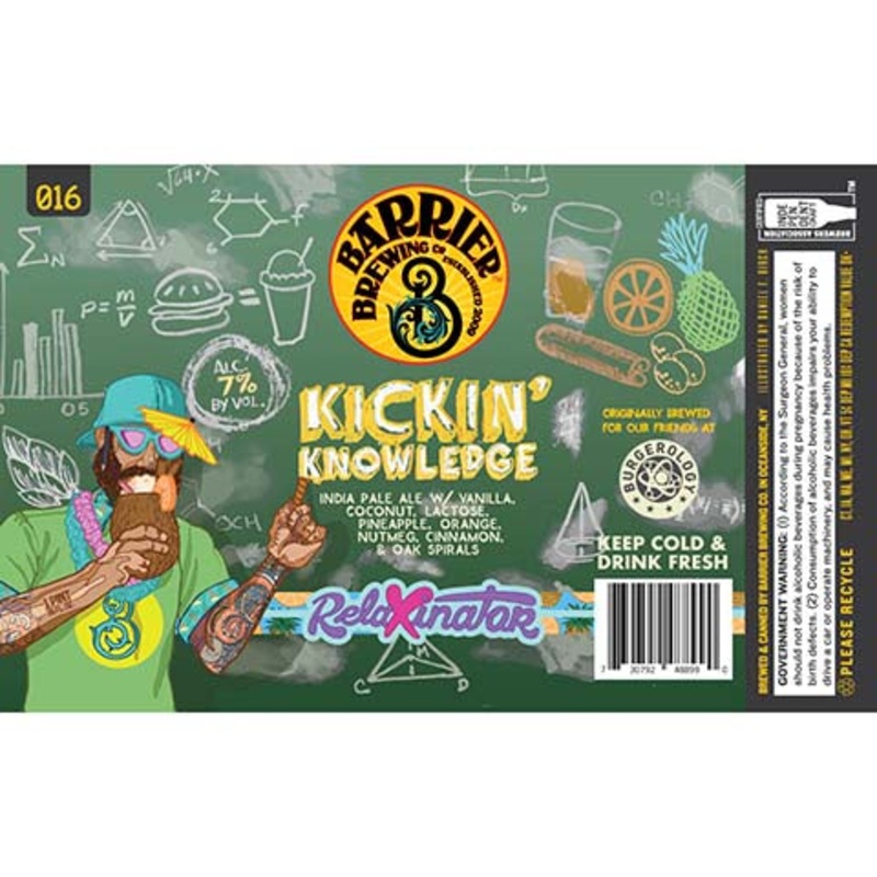 Barrier Kickin Knowledge Relaxinator IPA 16OZ SINGLE CAN
