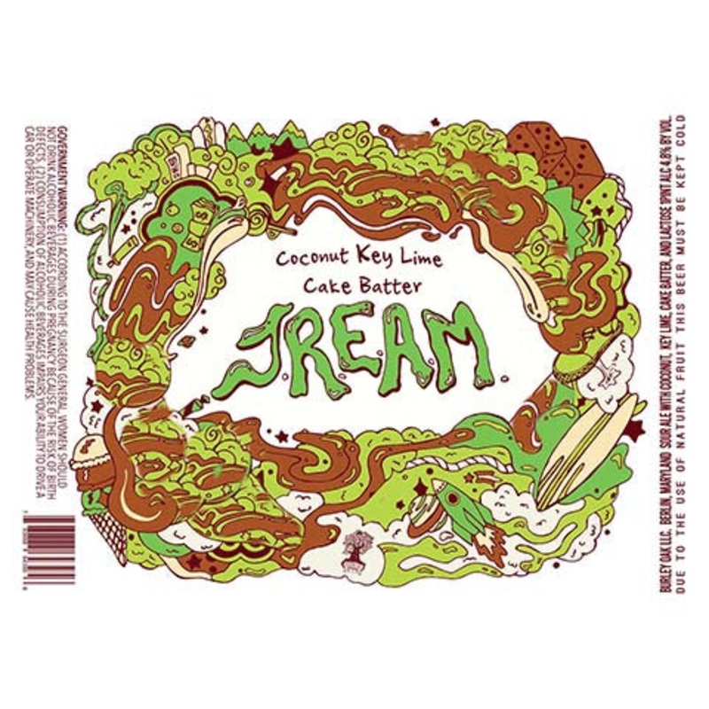 Burley Oak Coconut Key Lime Cake Batter JREAM Sour Ale 16OZ SINGLE CAN