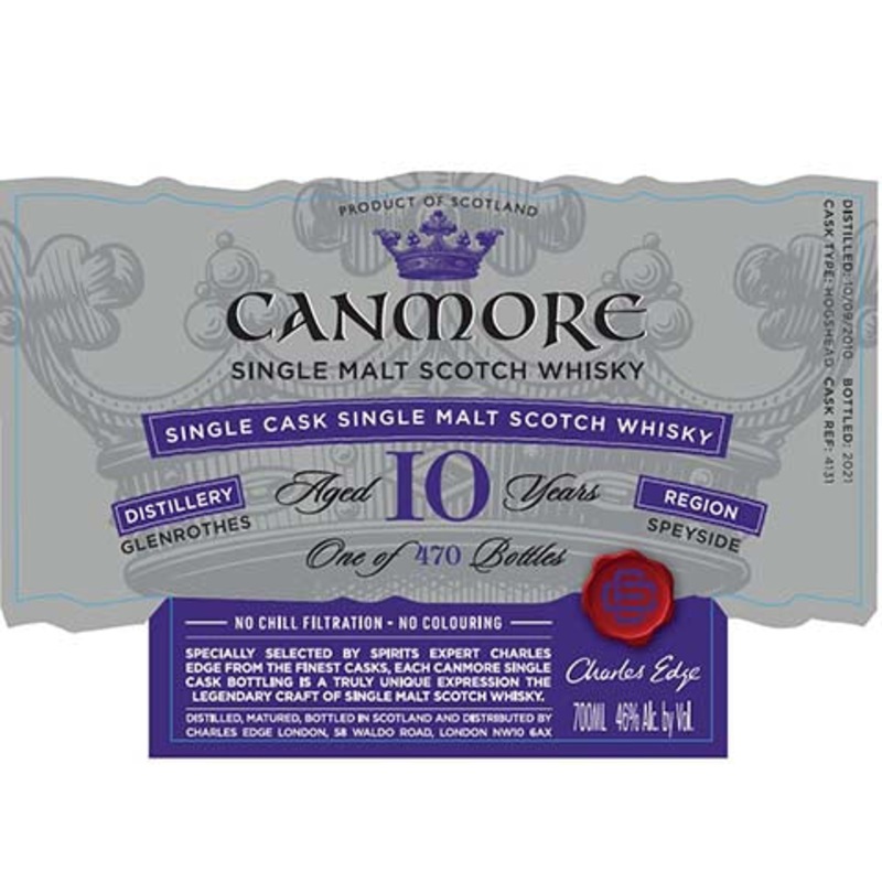 Canmore 10 Years Single Malt Scotch Whisky 700ML BTL