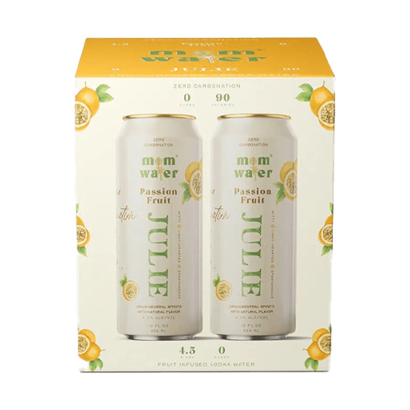 Mom Water Julie – Passion Fruit Cocktail 12.oz 4 Pack