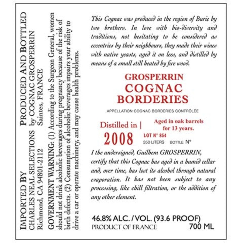 Grosperrin Lot N 854 Cognac 700ML BTL