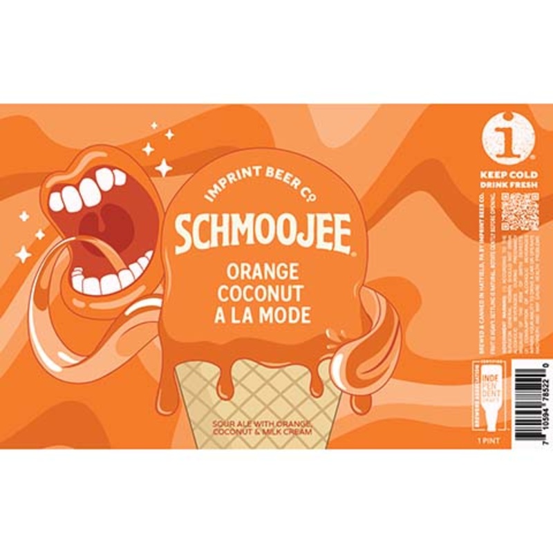 Imprint Beer Schmoojee Orage Coconut A La Mode Sour Ale 16OZ SINGLE CAN