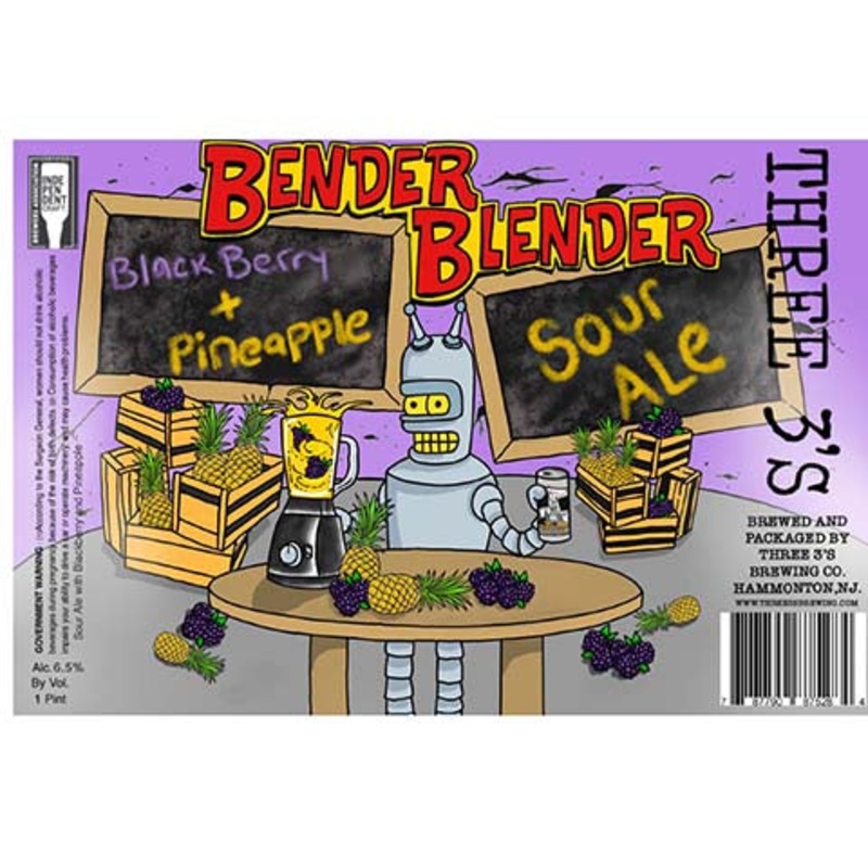 Three 3’s Bender Blender Sour Ale 16OZ SINGLE CAN