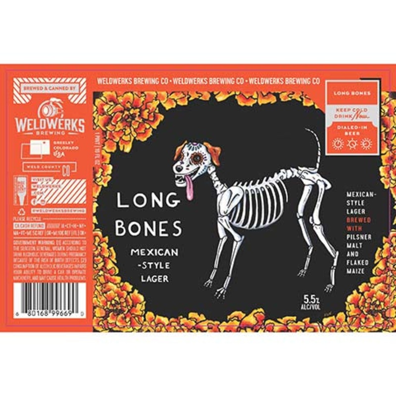 Weldwerks Long Bones Mexican Lager 16OZ SINGLE CAN