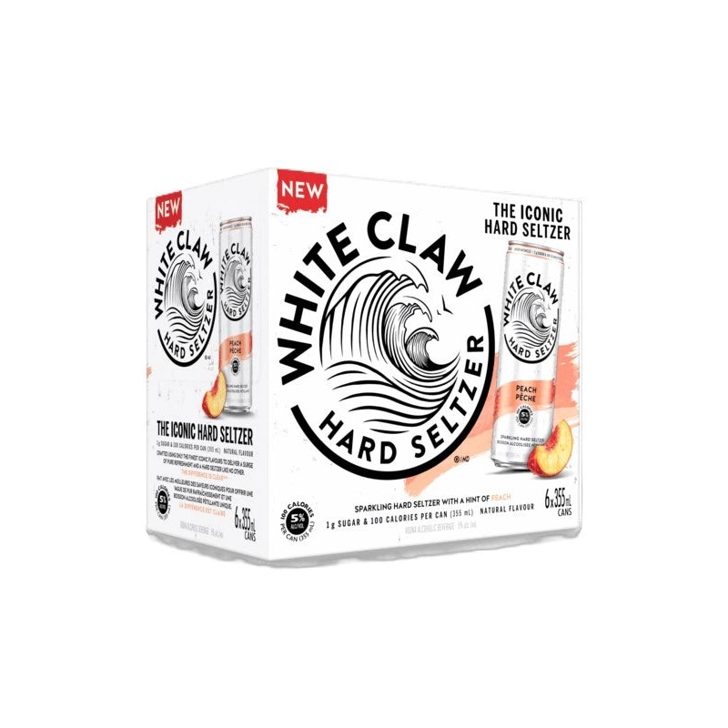 WHITE CLAW HARD SELTZER PEACH 355ML 6PK CAN @ Emerald Hills [1056104] 2130 ml