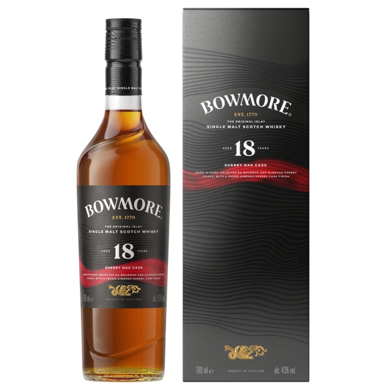 BOWMORE 18YR SHERRY OAK ISLAY SINGLE MALT SCOTCH 700ML @ Sage Hill [1057131] 700 ml