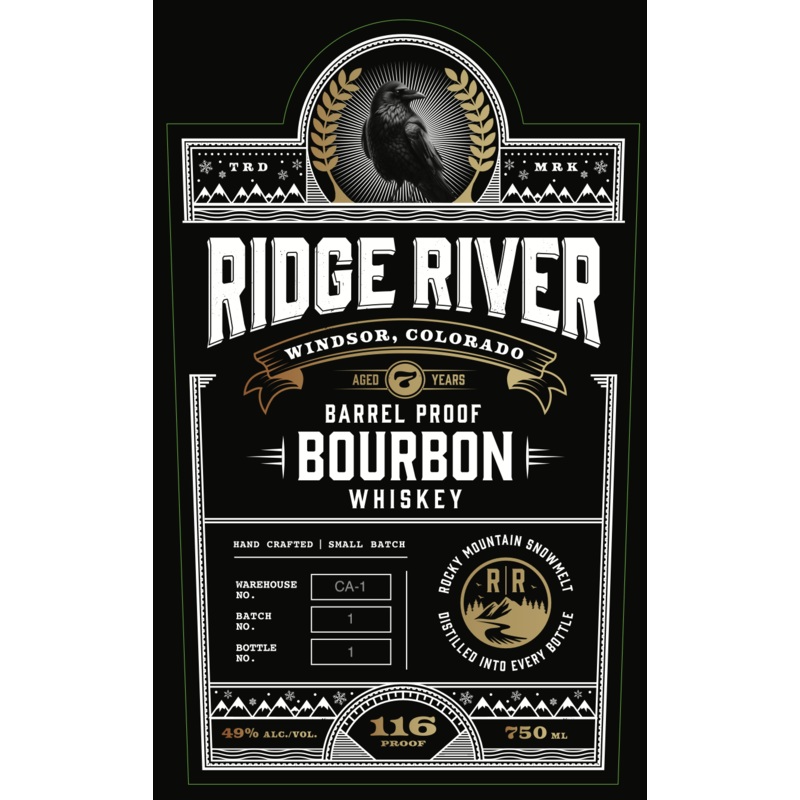 Ridge River Barrel Proof Bourbon Whiskey