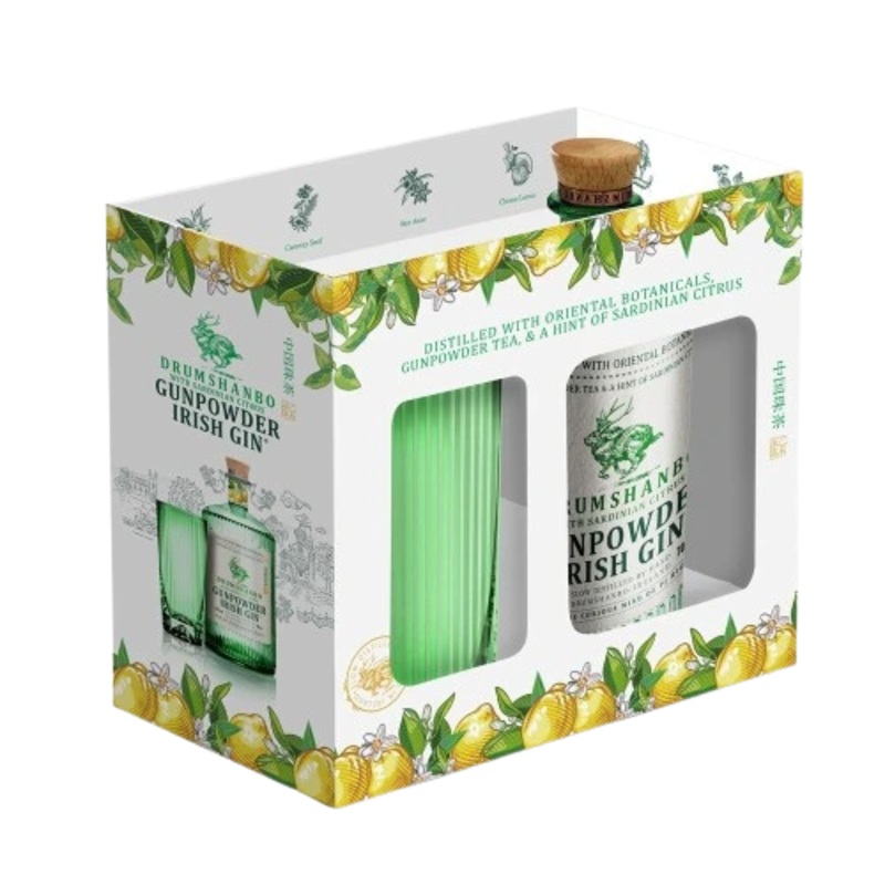 DRUMSHANBO SARDINIAN CITRUS GIN GLASS PACK 750ML @ St. Albert [1055406] 700 ml