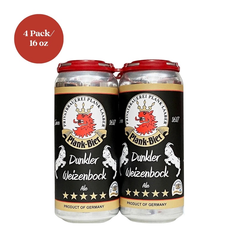 Plank Dunkel Weizenbock Ale Beer 4pk 16 fl oz Cans