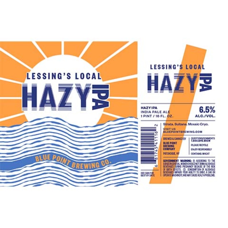 Blue Point Lessing’s Local Hazy IPA 16OZ SINGLE CAN