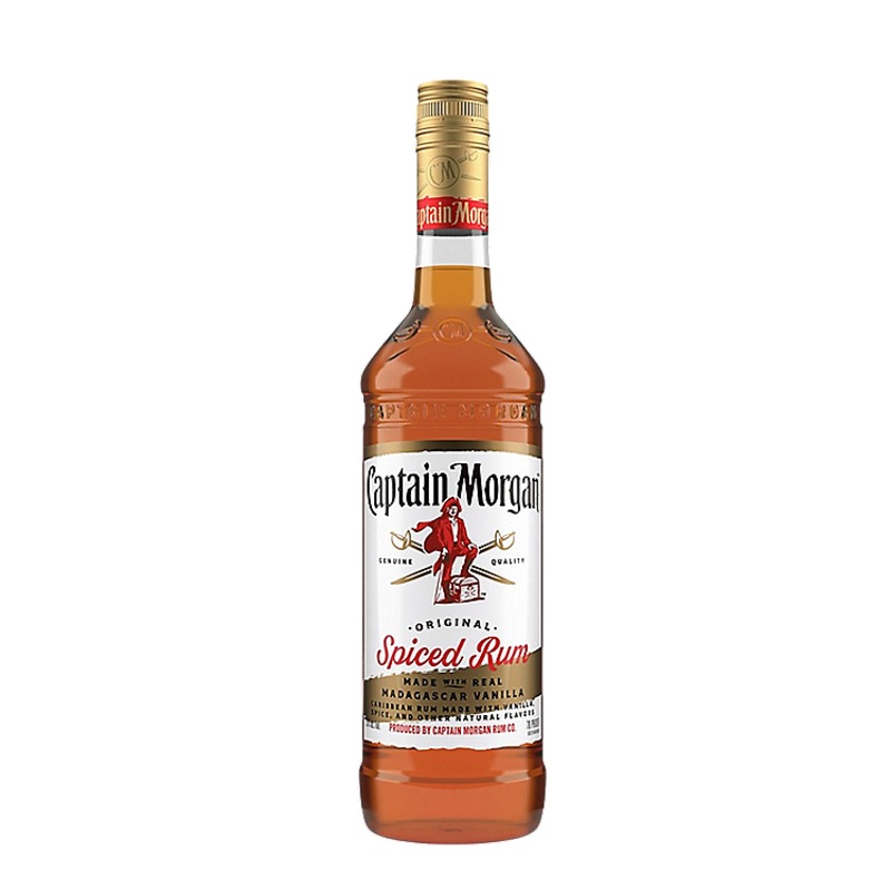 CAPTAIN MORGAN SPICED RUM ORIGINAL REAL MADAGASCAR VANILLA 70 750ML 750ML