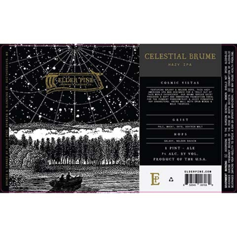 Elder Pine Celestial Brume Hazy IPA 16OZ SINGLE CAN