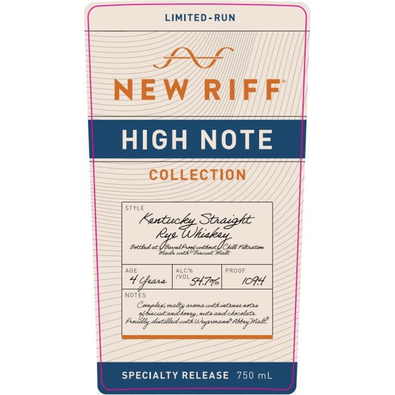 New Riff High Note Collection Kentucky Straight Rye Whiskey