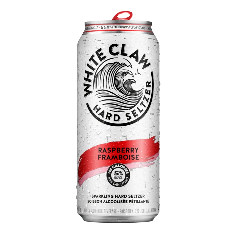 WHITE CLAW HARD SELTZER RASPBERRY 473ML CAN @ MacTaggart Ridge [1029996] 473 ml