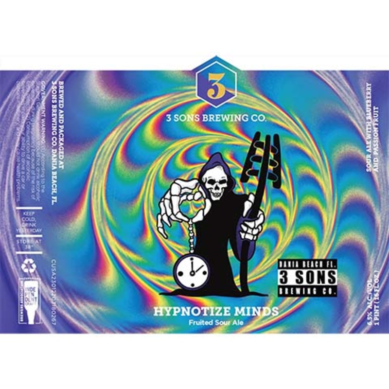 3 Sons Hypnotize Minds Sour 16OZ SINGLE CAN