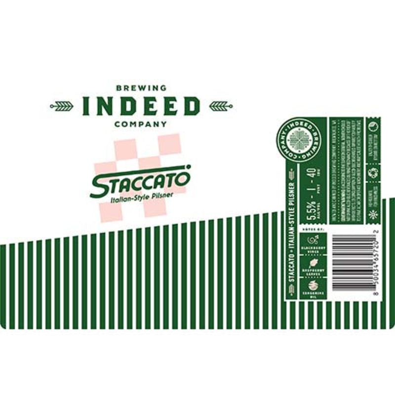 Indeed Brewing Staccato Italian-Style Pilsner 16OZ SINGLE CAN