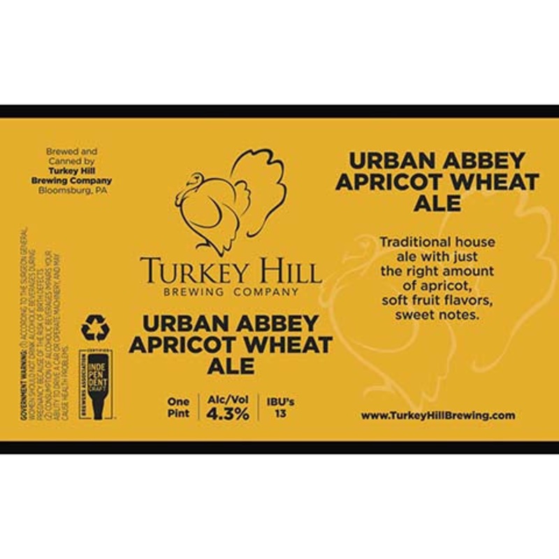 Turkey Hill Urban Abbey Apricot Wheat Ale 16OZ SINGLE CAN