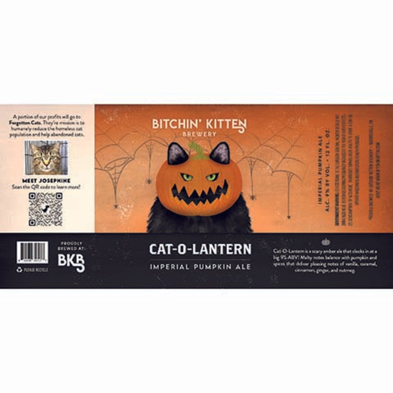 Bitchin’ Kitten Cat-O-Lantern Pumpkin Ale 16OZ SINGLE CAN