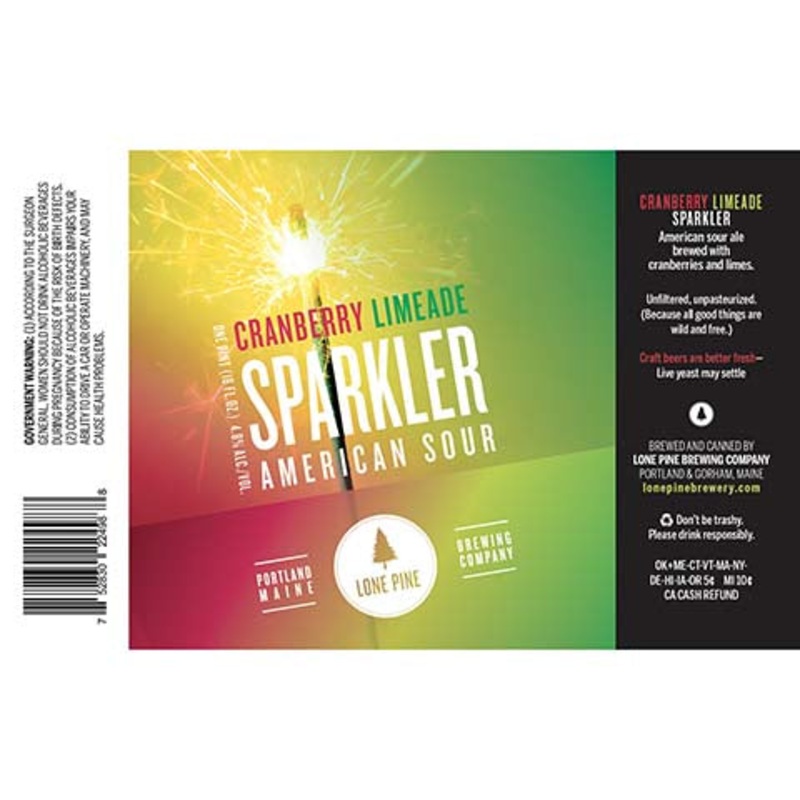 Lone Pine Sparkler Cranberry Limeade American Sour Ale 16OZ SINGLE CAN