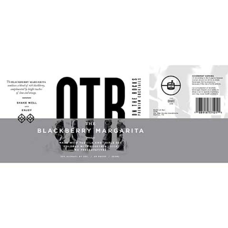 On the Rocks Blackberry Margarita 200ML BTL