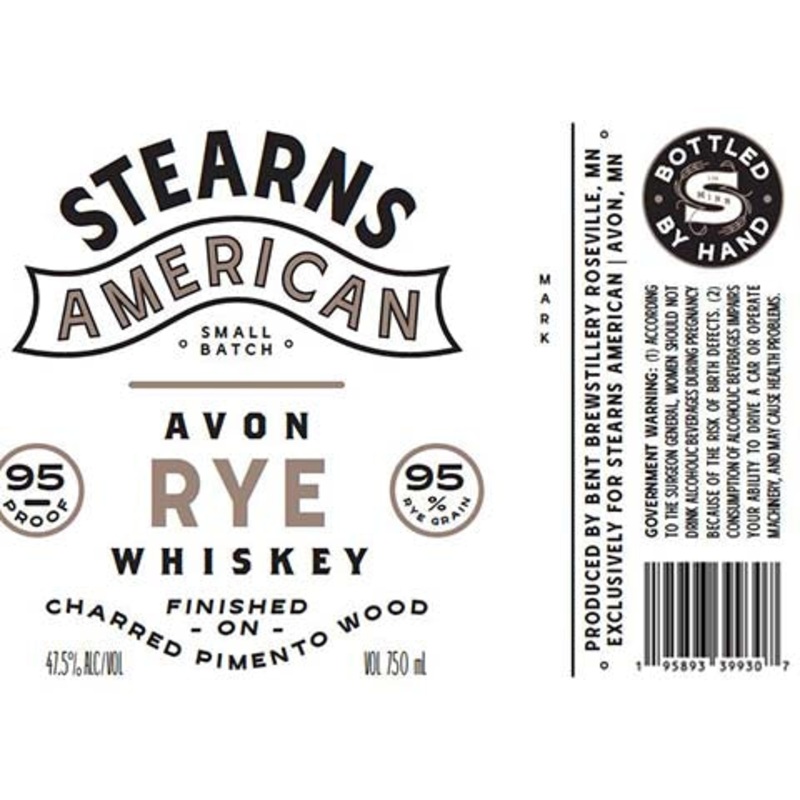 Stearns American Small Batch Avon Rye Whiskey 750ML BTL