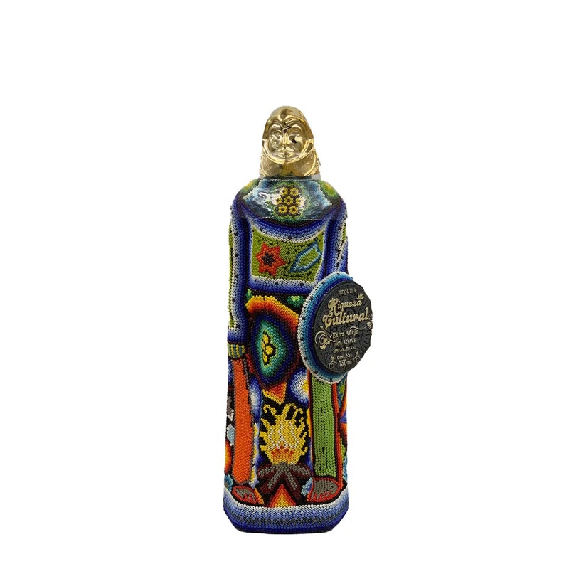 Riqueza Cultural Tequila Aejo Guerrero Aguila Huichol 750ml Traditional