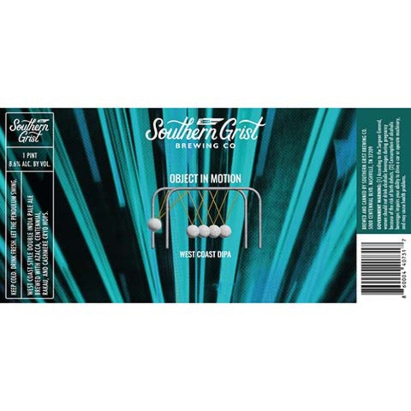 Southern Grist Object in Motion DIPA 16OZ SINGLE CAN