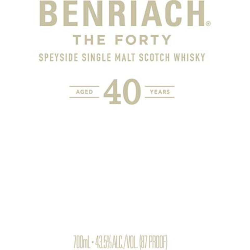BenRiach The Forty Speyside Single Malt Scotch Whisky 700ML BTL