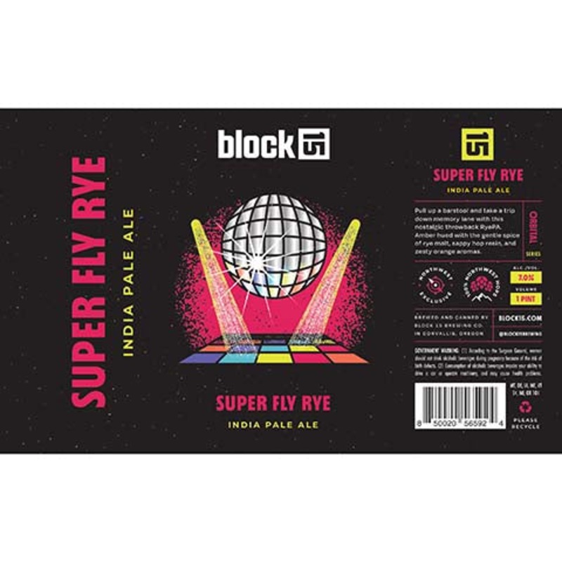 Block 15 Super Fly Rye IPA 16OZ SINGLE CAN