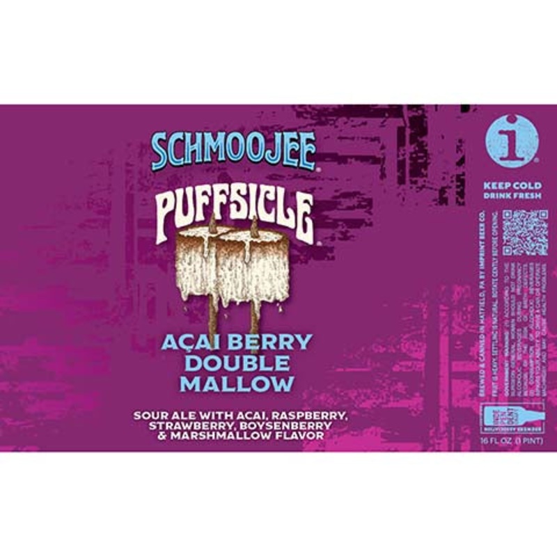 Imprint Beer Schmoojee Puffsicle Acai Berry Double Mallow Sour Ale 16OZ SINGLE CAN