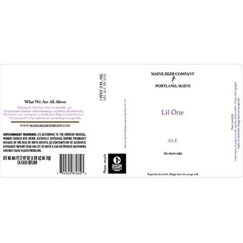 Maine Lil One Ale 500ML BTL