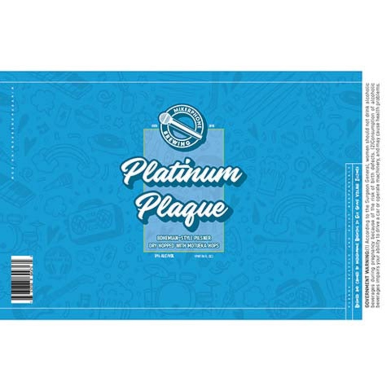 Mikerphone Platinum Plaque Bohemian Pilsner 16OZ SINGLE CAN