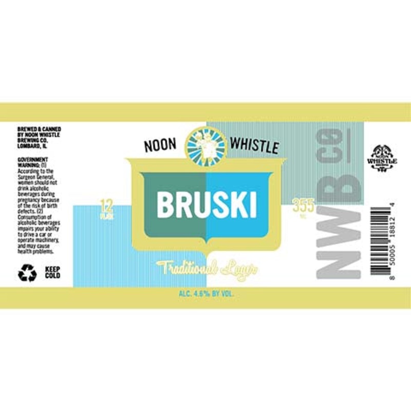 Noon Whistle Bruski Traditional Lager 12OZ SINGLE CAN