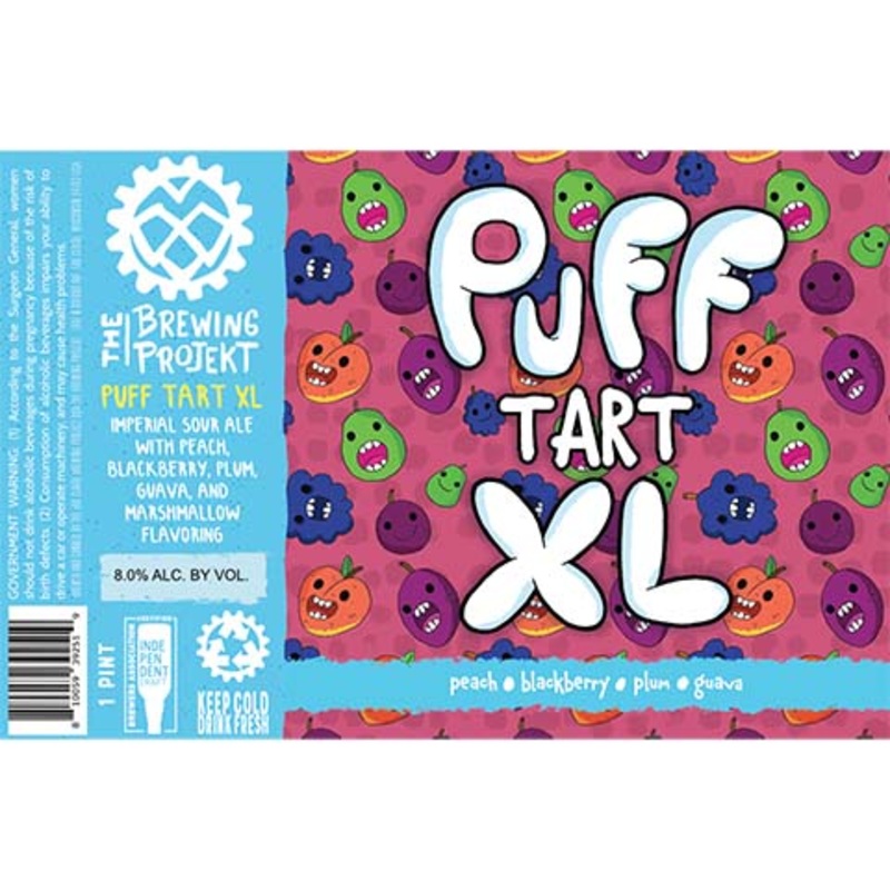 The Brewing Projekt Puff Tart XL (peach, blackberry, plum, guava) 16OZ SINGLE CAN