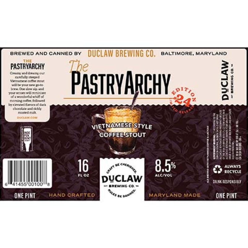 Duclaw The PastryArchy Vietnamese Style Coffee Stout 16OZ SINGLE CAN