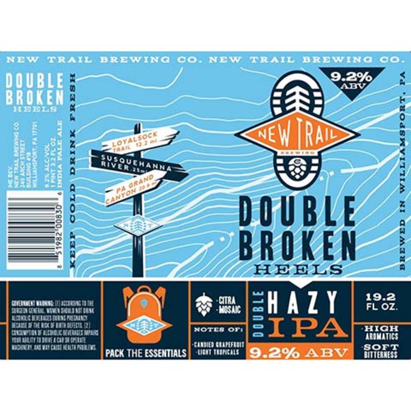 New Trail Double Broken Heels Double Hazy IPA 19.2OZ SINGLE CAN