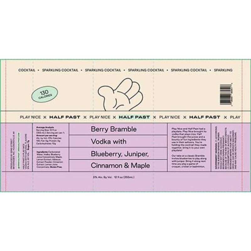 Play Nice x Half Past Berry Bramble 12OZ SINGLE CAN