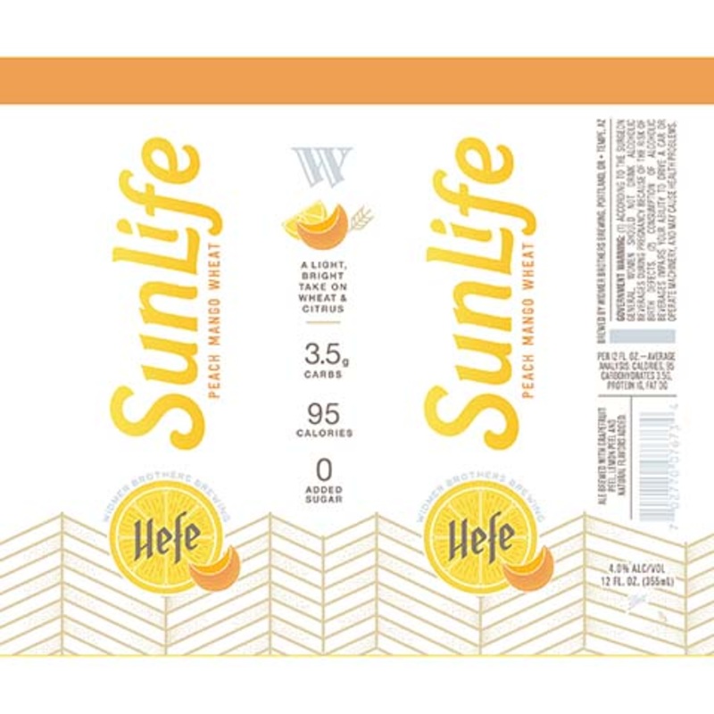 Widmer Brothers SunLife Peach Mango Wheat Ale 12OZ SINGLE CAN
