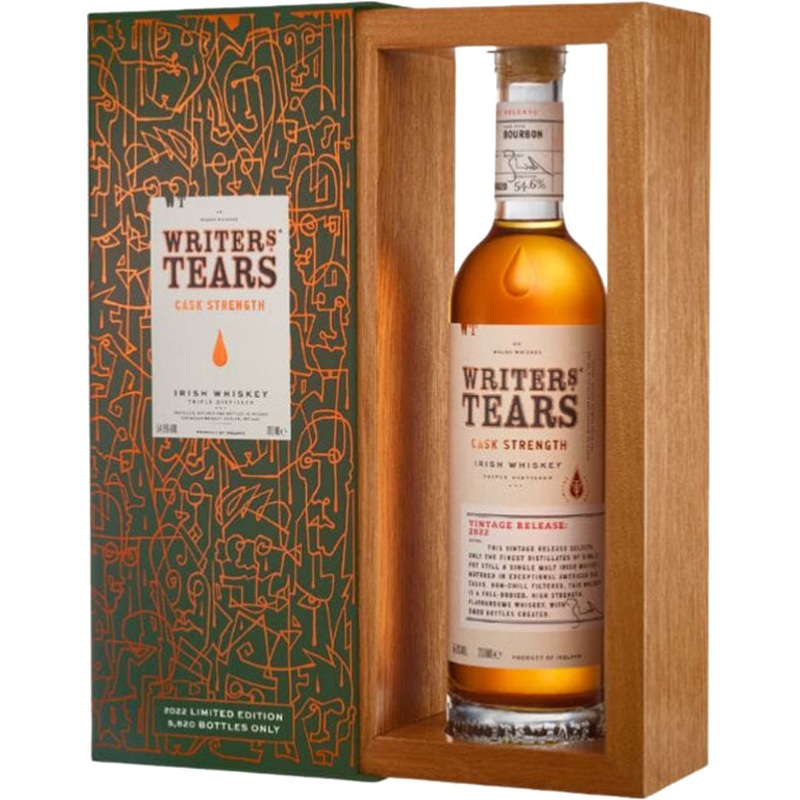 WRITERS TEARS BLENDED IRISH WHISKEY CASK STRENGTH EXCLUSIVE RELEASE 2022 109.2 750ML 750ML